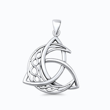 Triquetra & Celtic Moon Pendant